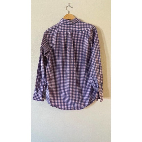 Rainforest Men's Sz L Gingham Check Button Down Shirt Modern Classic Long Sleeve - Picture 3 of 10